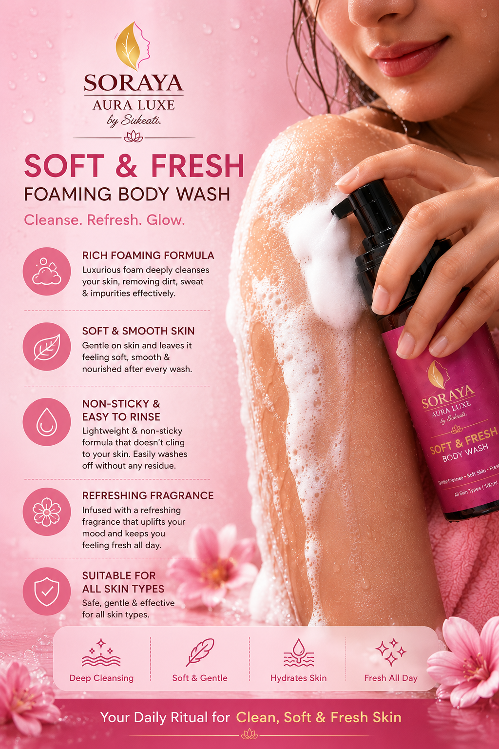Soft & Fresh Foaming Body Wash | 100ml