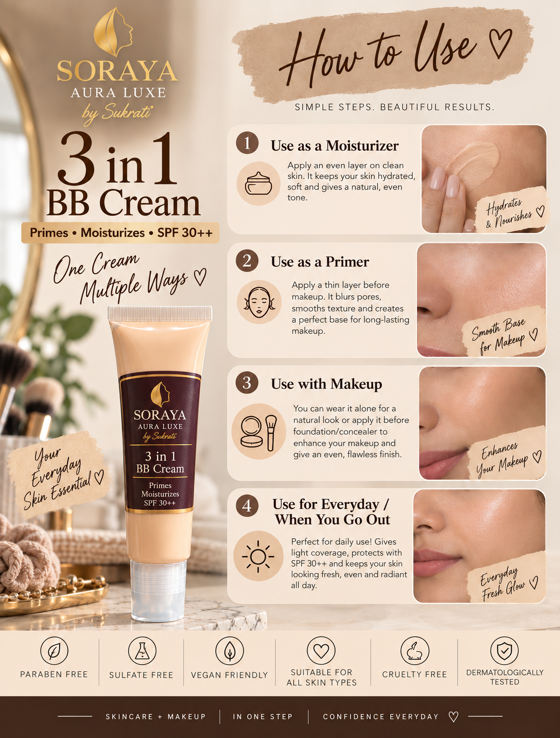 3 in 1 BB Cream | 15 ML