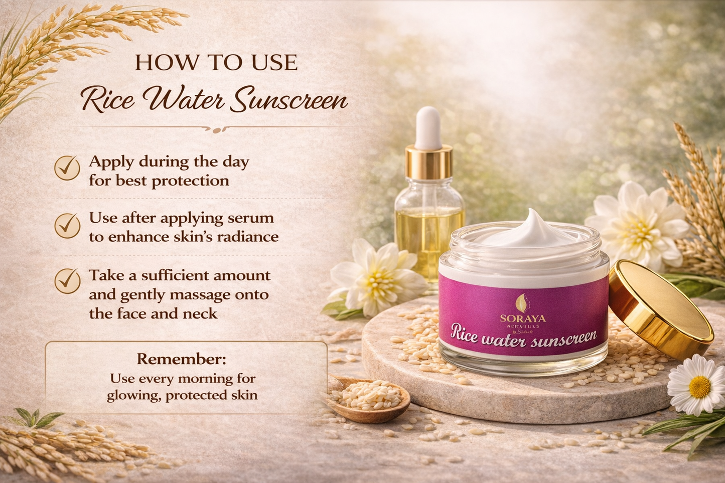 Rice Water Sunscreen SPF 50 PA+++ | 30g